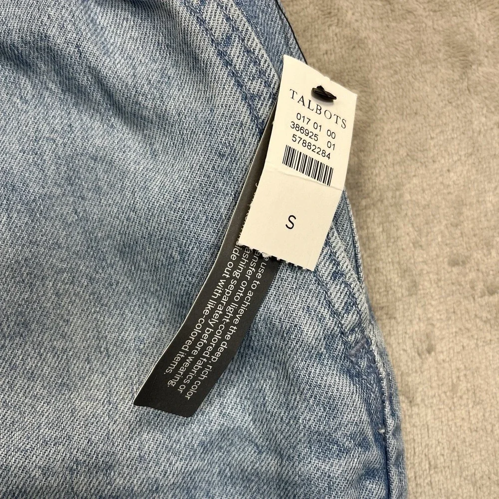 Talbots Shorts Small Denim Flowy Soft Tencel Fabric Stretch Drawstring‎ NEW